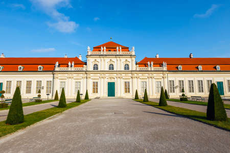 Belvedere palace and garden in Vienna, Austriaのeditorial素材