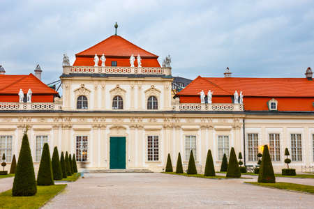 Belvedere palace and garden in Vienna, Austriaのeditorial素材