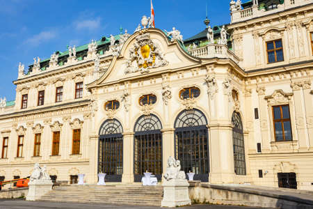 Belvedere palace and garden in Vienna, Austriaのeditorial素材
