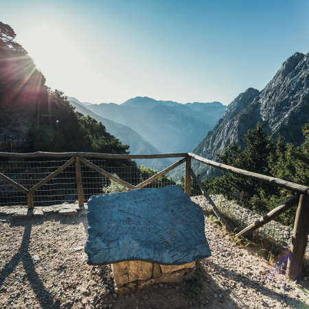 Samaria Gorge in central Crete, Greeceの写真素材