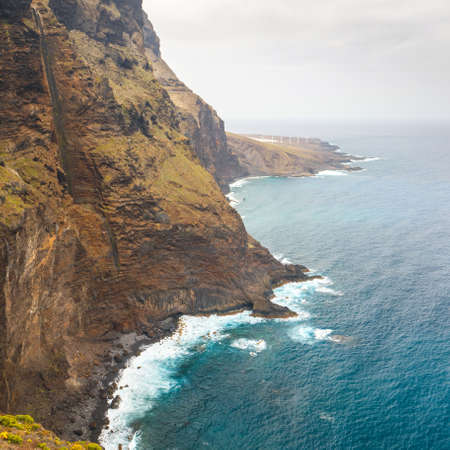 coast of Tenerife near Punto Teno Lighthouse, Canary Islands, Spainの写真素材