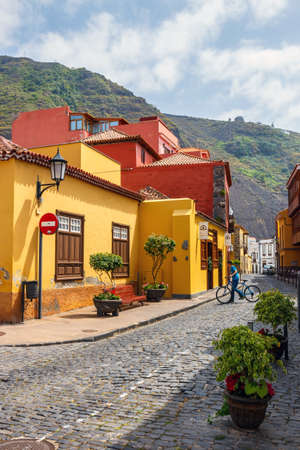 Garachico, Tenerife Island, Spain, 08 JUNE 2015: Street of Garachico Town on Tenerife Island, Canary, Spainのeditorial素材