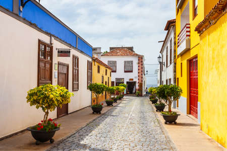 Garachico, Tenerife Island, Spain, 08 JUNE 2015: Street of Garachico Town on Tenerife Island, Canary, Spainのeditorial素材