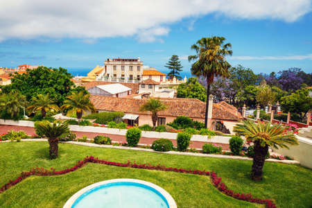 Botanical garden in La Orotava town, Tenerife, Canary Islandsの写真素材