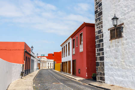 Street of Garachico Town on Tenerife Island, Canary, Spainの写真素材