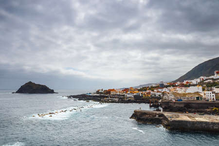 aerial view of Garachico in Tenerife, Canary Islands, Spainの写真素材