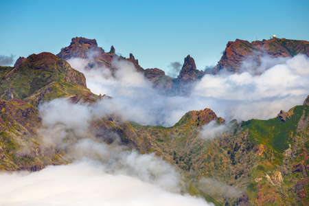 beautiful cloudscape above the mountains, Madeira Island, Portugalの写真素材