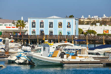 Playa Blanca, Lanzarote, 04 April, 2017: Boats and Yachts in Rubicon Marina, Lanzarote, Canary Islands, Spainのeditorial素材