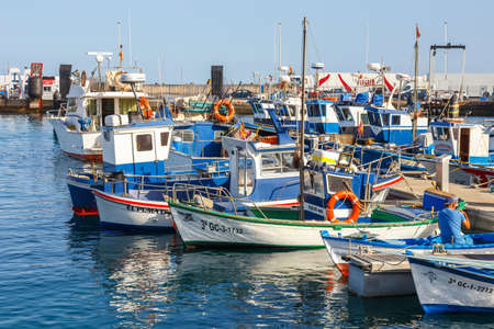 Playa Blanca, Lanzarote, 03 April, 2017: Boats and Yachts in Rubicon Marina, Lanzarote, Canary...