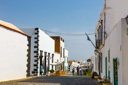 Tequise, Lanzarote Island, Spain - March 30, 2017: View of the city center of Teguise, former capital of the island of Lanzaroteのeditorial素材
