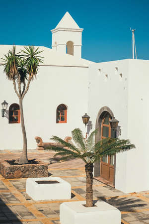 Promenade in Marina Rubicon in Playa Blanca, Lanzarote, Canary Island, Spainの写真素材