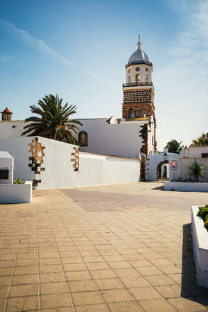 View of the city center of Teguise, former capital of the island of Lanzaroteの写真素材