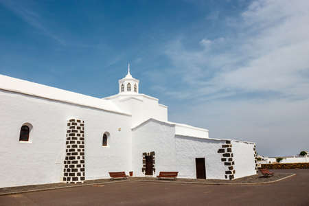 Church of  Nuestra Senora de los Volcanes in Mancha Blanca, Lanzarote, Spainの写真素材