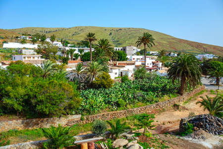 Central square in Betancuria village on Fuerteventura Island, Spainの写真素材