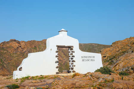 Mirador in the mountains of Betancuria in the southern part of the Canary island Fuerteventura, Spainのeditorial素材