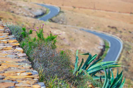 mountains of Betancuria in the southern part of the Canary island Fuerteventura, Spainの写真素材