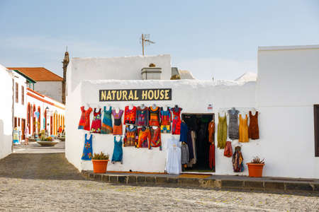 Tequise, Lanzarote Island, Spain - March 30, 2017: View of the city center of Teguise, former capital of the island of Lanzaroteのeditorial素材