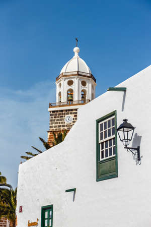 Tequise, Lanzarote Island, Spain - March 30, 2017: View of the city center of Teguise, former capital of the island of Lanzaroteのeditorial素材