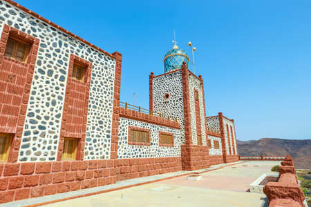 Lighthause Faro de la Entallada near Las Playitas, Fuerteventura, Spainのeditorial素材