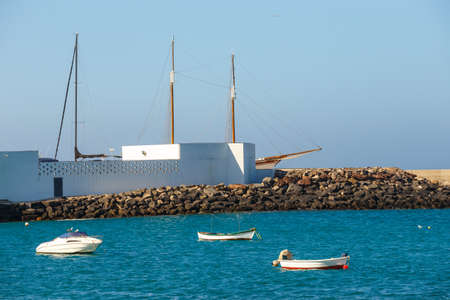 Boats and Yachts in Rubicon Marina, Lanzarote, Canary Islands, Spainの写真素材