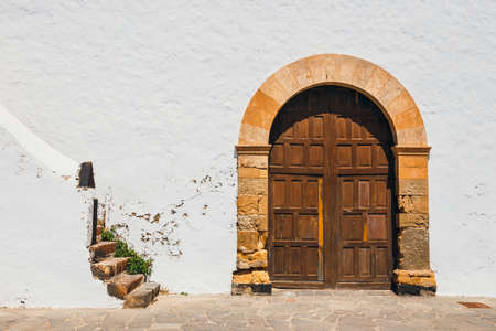 Church of Our Lady of Candelaria in La Oliva, Fuerteventura Island, Spainの写真素材