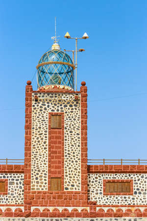 Lighthause Faro de la Entallada near Las Playitas, Fuerteventura, Spainの写真素材