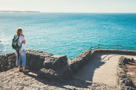 Promenade in Marina Rubicon in Playa Blanca, Lanzarote, Canary Island, Spain