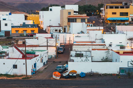Ajuy, Fuerteventura, Spain, April 01, 2017: Small fishing village Ajuy on Fuerteventura Island, Spainのeditorial素材