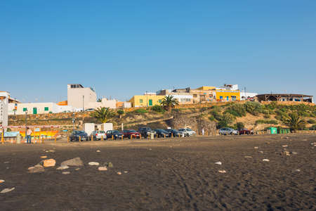 Ajuy, Fuerteventura, Spain, April 01, 2017: Small fishing village Ajuy on Fuerteventura Island, Spainの写真素材