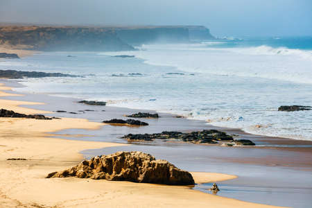 Beach in El Cotillo village in Fuerteventura island, Spain