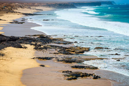Beach in El Cotillo village in Fuerteventura island, Spain