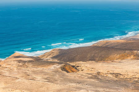 View of Cofete beach in Fuerteventura Island, Spainの写真素材