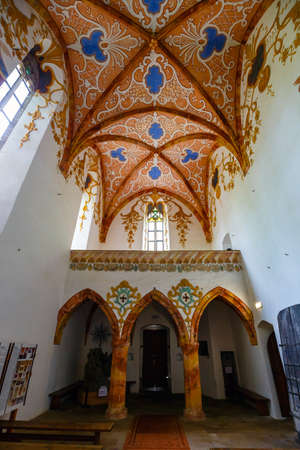 Slovakia, Red Monastery, May 21, 2017: Interior of famous Red Monastery called Cerveny Klastor in Pieniny mountains, Slovakiaのeditorial素材