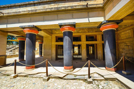 Scenic ruins of the Minoan Palace of Knossos on Crete, Greeceの写真素材