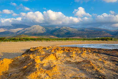 Beautiful mountain landscape of Crete near Malia, Greeceの写真素材