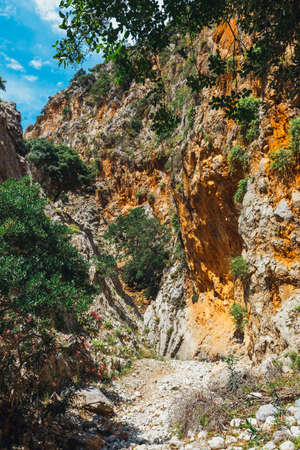 Kritsa Gorge near Agios Nikolaos on Crete, Greeceの写真素材