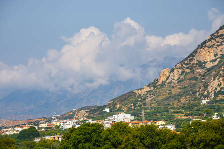 View of Lasithi Plateau on Crete island, Greeceの写真素材