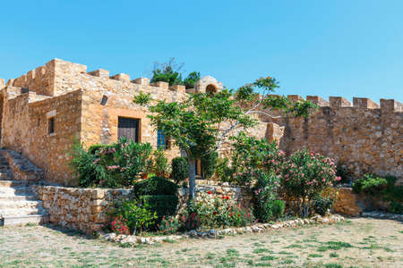 View of the historic venetian fort of Kazarma. Sitia, Creteの写真素材