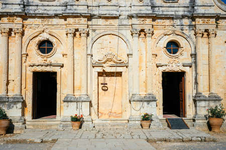 View on the Basilica of Arkadi Monastery on Crete, Greeceの写真素材
