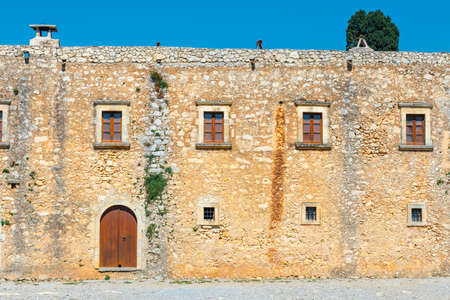 Arkadi Monastery situated at the southeast of Rethymnon, Crete, Greeceの写真素材