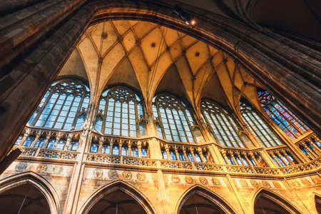 Czech Republic, Prague - September 30, 2017: Interior of St. Vitus Cathedral at Prague Castle, Czech Republicのeditorial素材