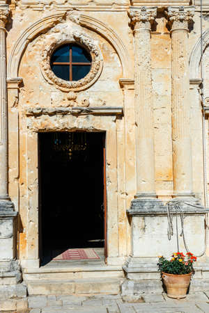 View on the Basilica of Arkadi Monastery on Crete, Greeceの写真素材