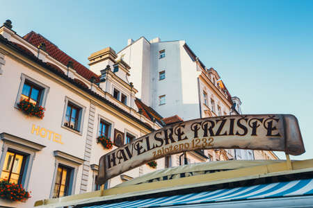 Havelske Trziste Market in Prague, Czech Republicの写真素材
