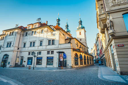 Prague, Czech Republic, September 29, 2017: Havelske Trziste Market in Prague, Havelské mìsto (German Gallusstadt), in the documents called City at the Church of St. Havlaのeditorial素材