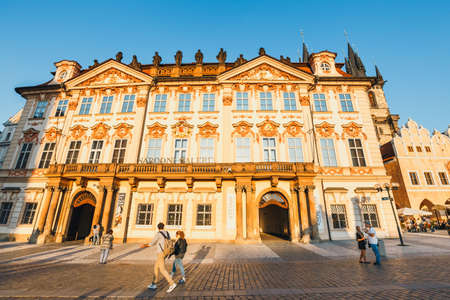 Prague, Czech Republic, Semptember 29, 2017:  view of Old Town square in Prague in a beautiful autumn day, Czech Republicのeditorial素材