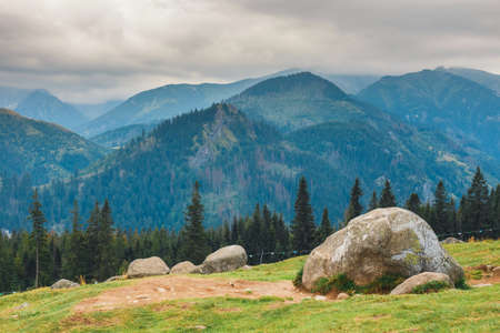 Rusinowa Glade, beautiful place in polish Tatra Mountains, Polandの写真素材