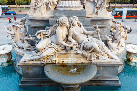 Vienna, Austria, October 14, 2016: Sculpture in front of the parliament building in Vienna, Austriaのeditorial素材
