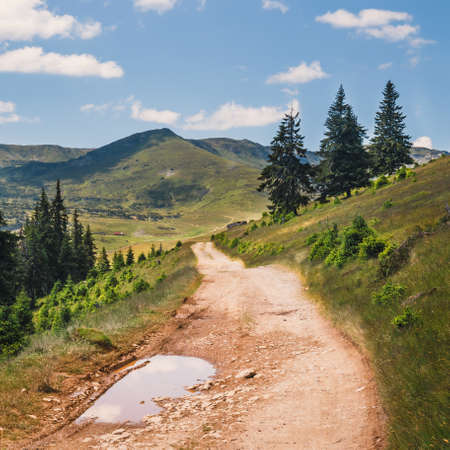 Beautiful summer Landscapes of Rodna Mountains in eastern carpathians, romaniaの写真素材