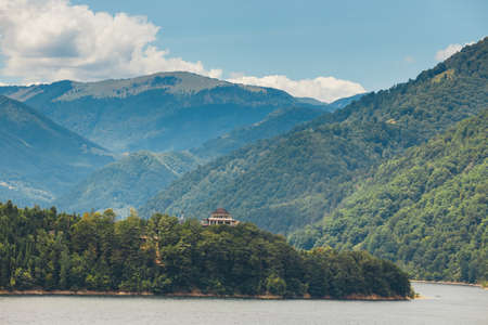 Vidra Lake is located in the Parang Mountains, Romania