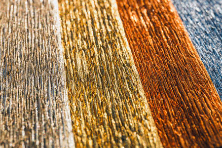 Close up of color corrugated paper backgroundの写真素材
